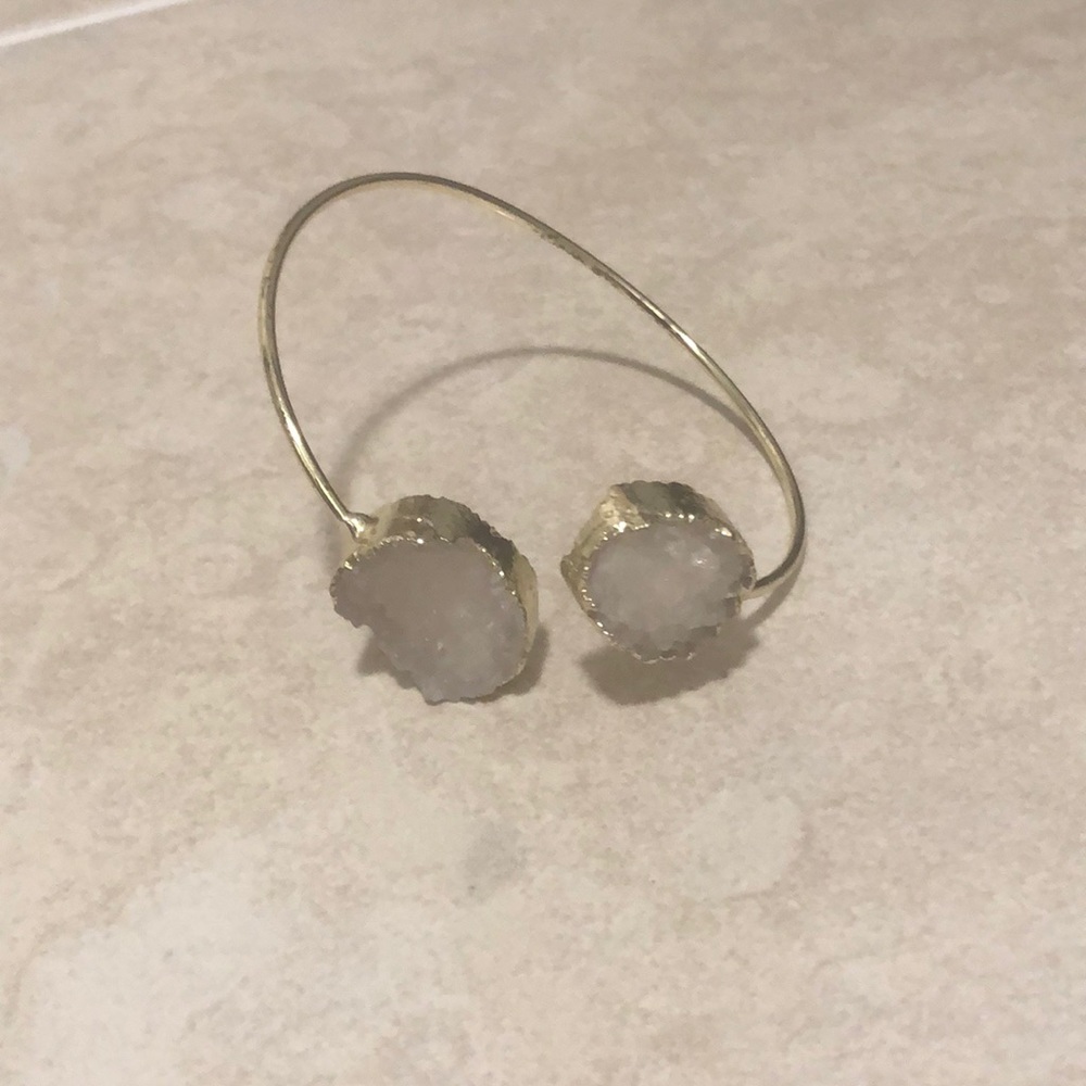 Druzy cuff bracelet